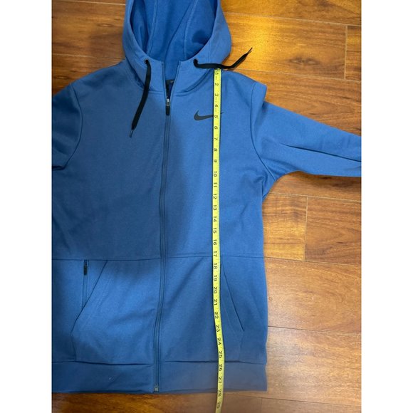 Nike Work Out Therma Full-zip Training Hoodie Navy with Pockets Men's Size S - Picture 11 of 14